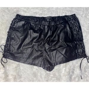 Forever 21 Plus | Lace Up Short Faux Leather 3x